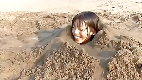 Girl Buried In Beach Girl Buried In Beach
